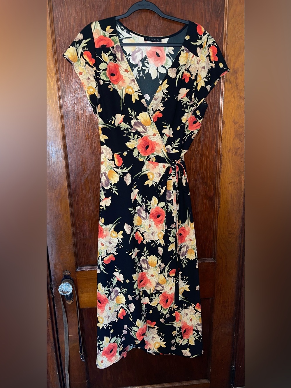 EUC Sanctuary watercolor floral wrap dress